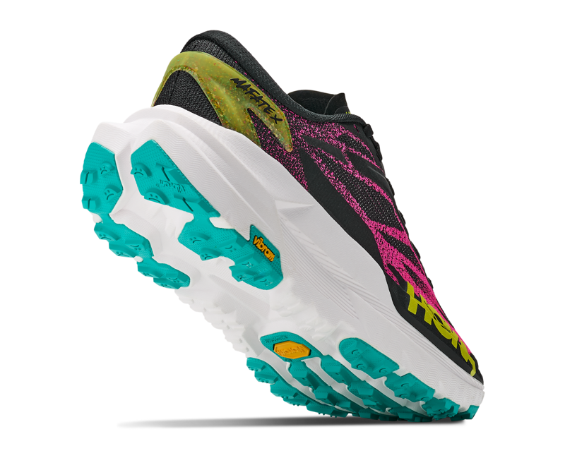 Hoka Mafate X Women's Trail Running Shoe in Black/Neon Dragonfruit-2