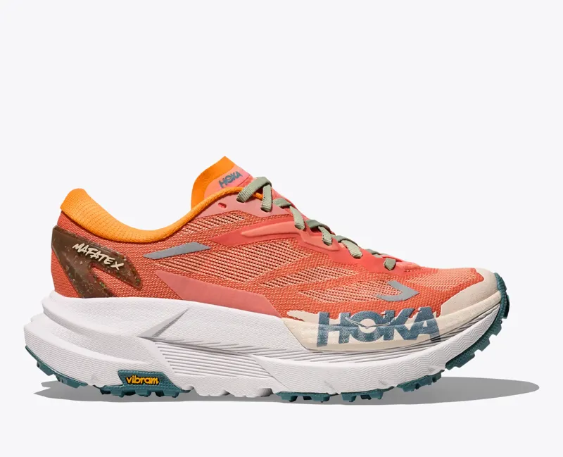 HOKA Mafate X Women's Trail Running Shoe in Feldspar / Mountain Fog