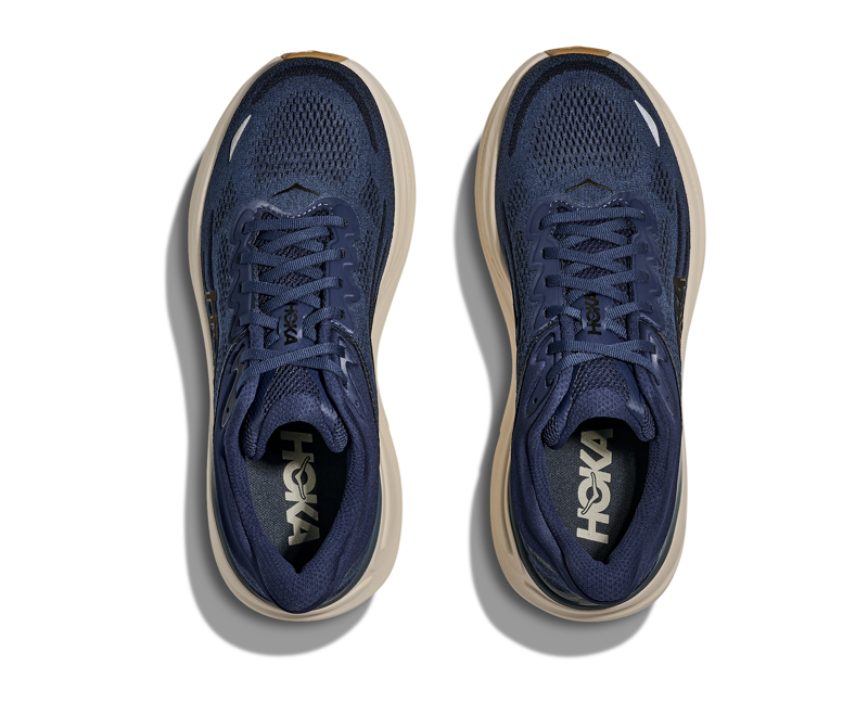 Hoka Bondi 9 Wide Men's Trail Running Shoe in Midnight Blue/Varsity Navy-1