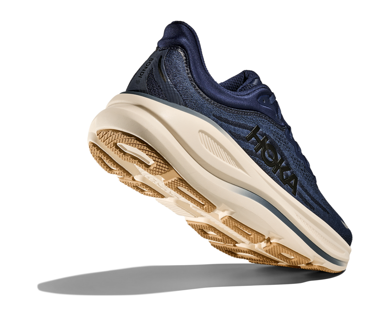 Hoka Bondi 9 Wide Men's Trail Running Shoe in Midnight Blue/Varsity Navy-4