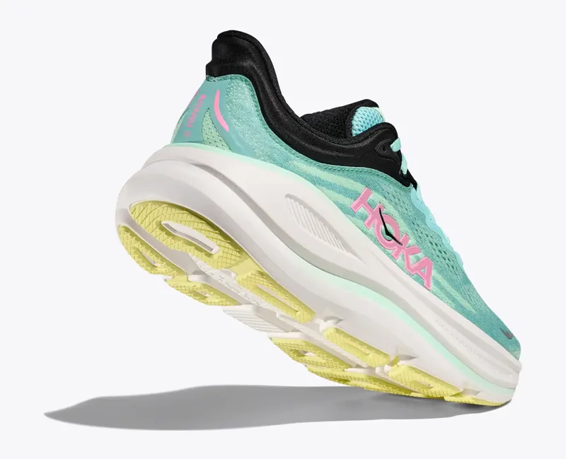 Hoka Bondi 9 Women's Road Running Shoe in Blue Spark/Mint Fluorite-4