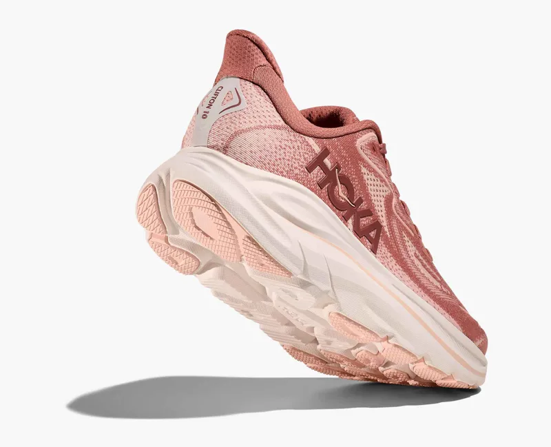 HOKA Clifton 10 Women's Road Running Shoe in Blush Pink/Rose Latte-6