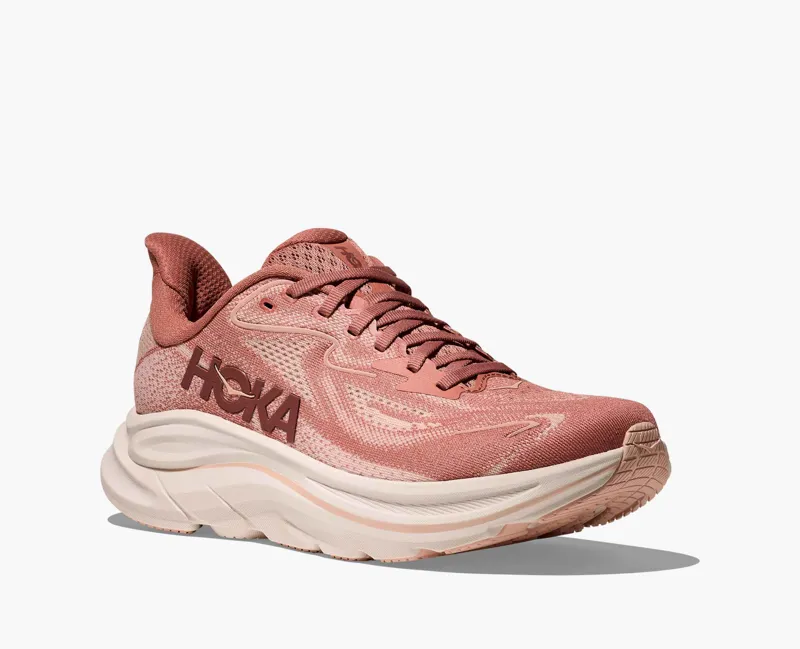 HOKA Clifton 10 Women's Road Running Shoe in Blush Pink/Rose Latte-4