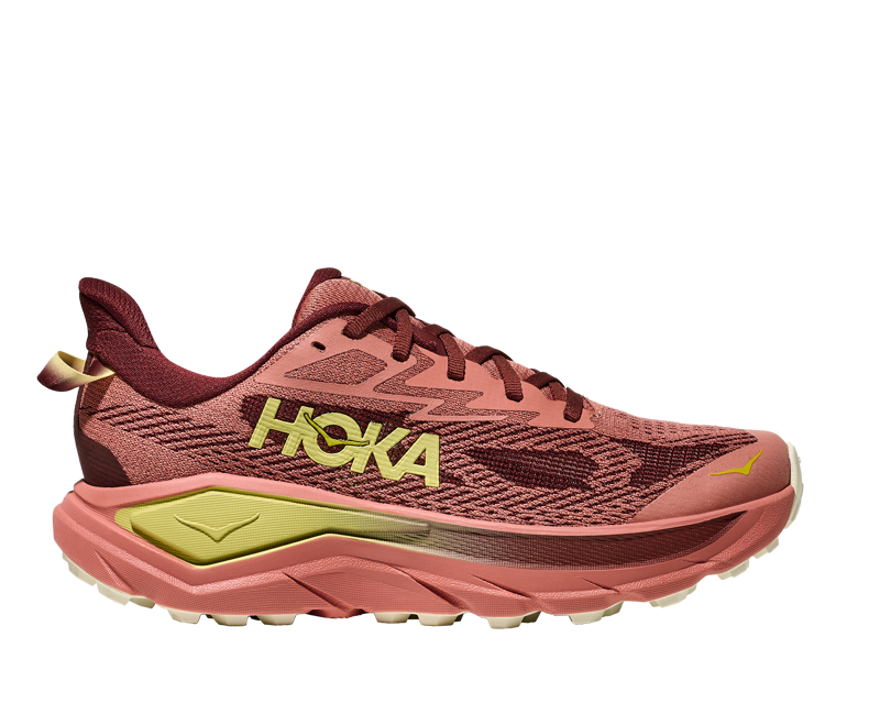 Hoka Challenger 8 Women's Trail Running Shoe in Blush/Dark Cedar