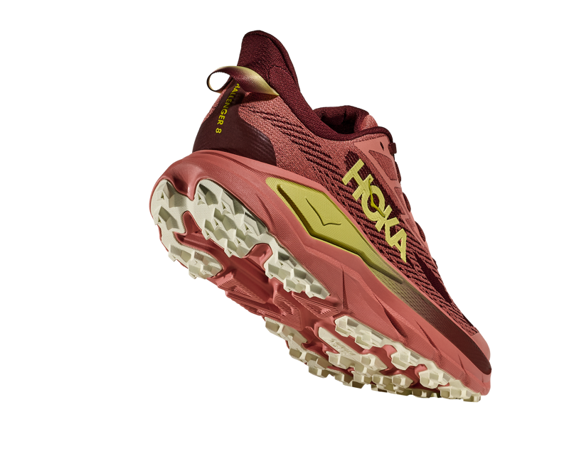 Hoka Challenger 8 Women's Trail Running Shoe in Blush/Dark Cedar-4