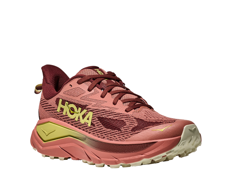 Hoka Challenger 8 Women's Trail Running Shoe in Blush/Dark Cedar-5