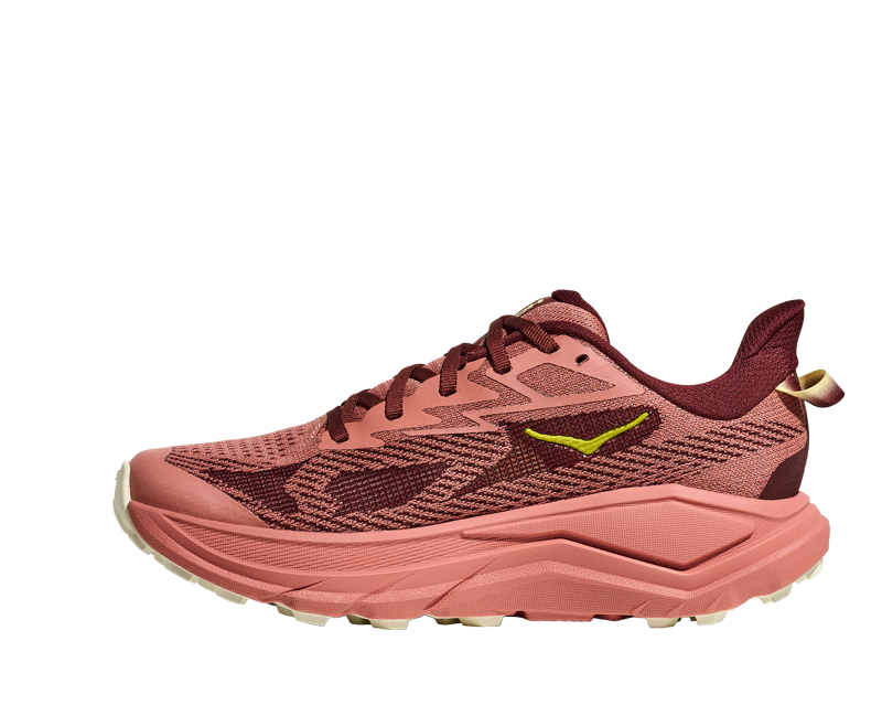Hoka Challenger 8 Women's Trail Running Shoe in Blush/Dark Cedar-3