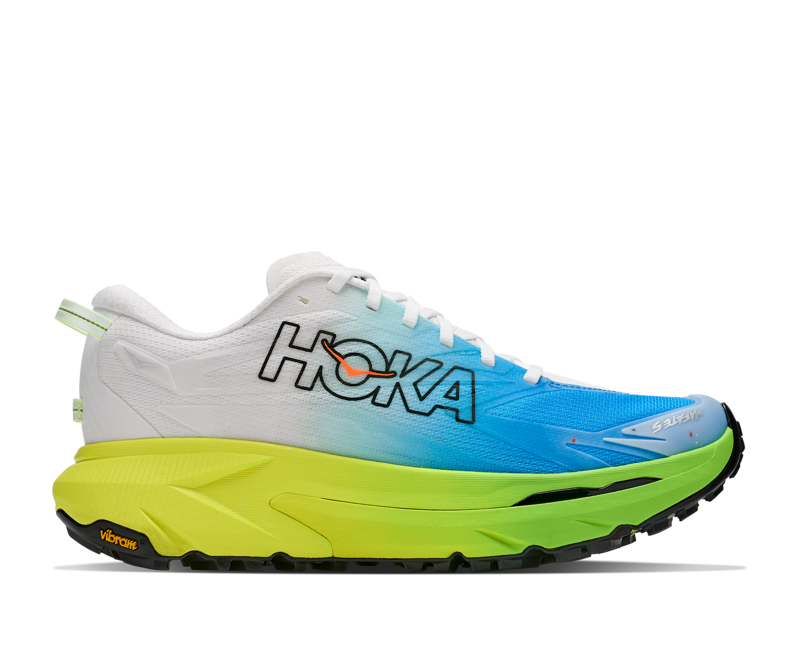 Hoka Mafate 5 Men's Trail Running Shoe in Frost/Hoka Citrus