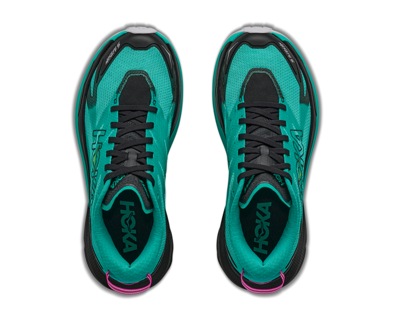 Hoka Mafate 5 Women's Trail Running Shoe in Black/Electric Aqua-1