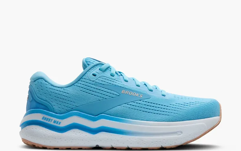 Brooks Ghost Max 2 Women's Road Running Shoe in Baltic Sea/Bonnie Blue/Peach