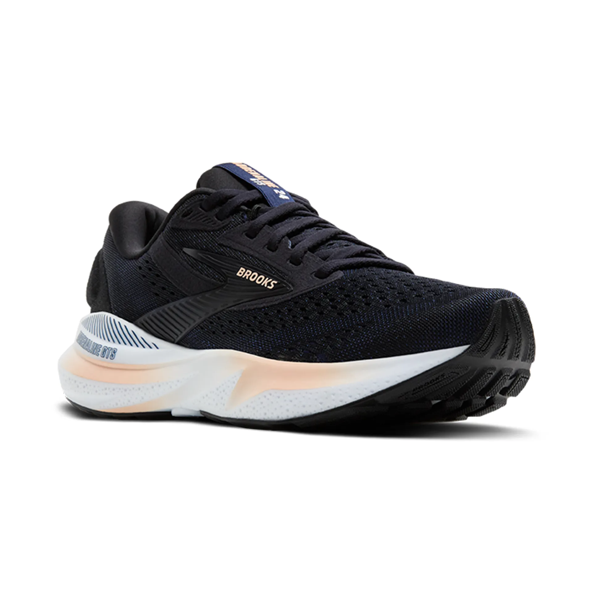 Brooks Adrenaline GTS 24 Women s Road Running Shoe in Black Peach Peacoat