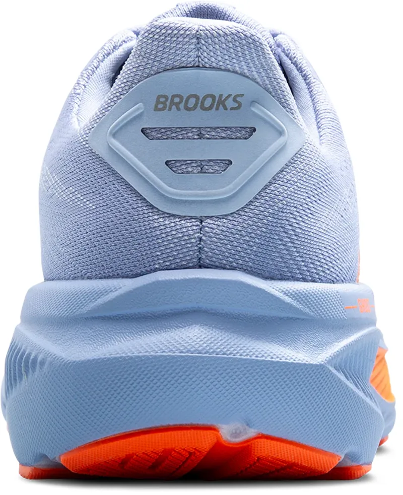 Brooks Ghost 17 Women's Road Running Shoe in Blue Heron/White/Orange-3