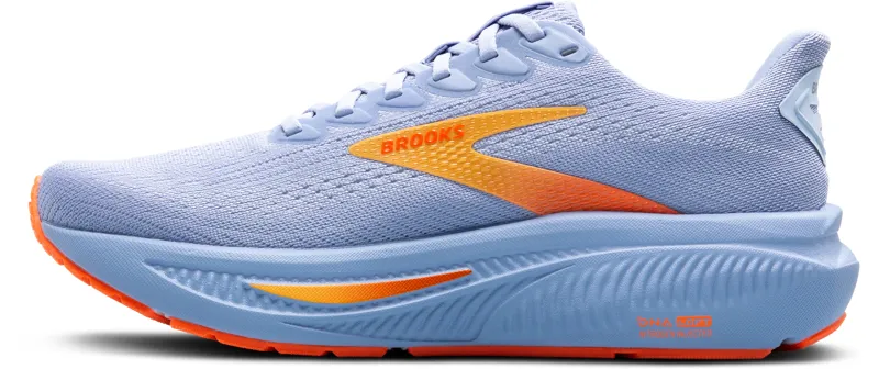 Brooks Ghost 17 Women's Road Running Shoe in Blue Heron/White/Orange-2