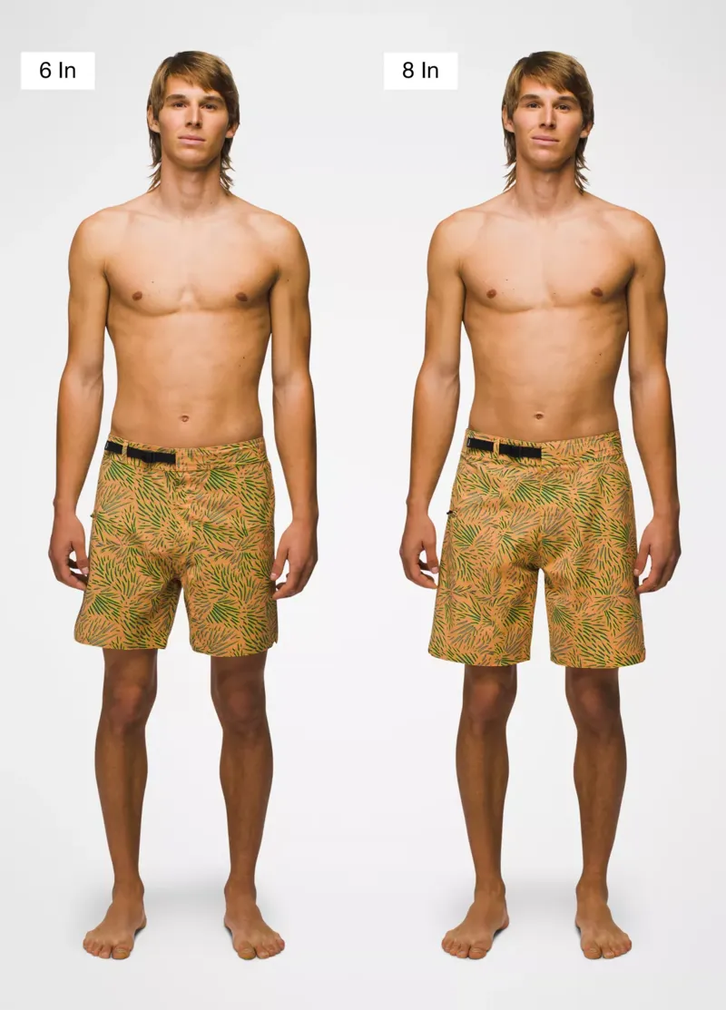 prAna Men's Rock Shock Boardshort in Aura Glow Fronds-7