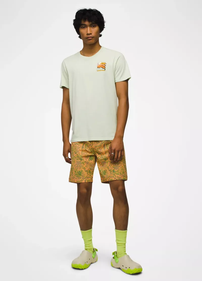 prAna Men's Rock Shock Boardshort in Aura Glow Fronds-3