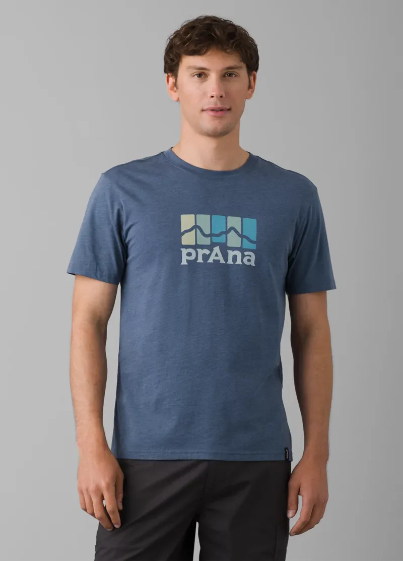 prAna Mountain Light SS Men's T-Shirt in Denim Heather-1