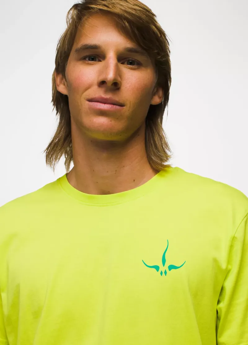 prAna Heritage Graphic SS Tee in Bright Lichen-8