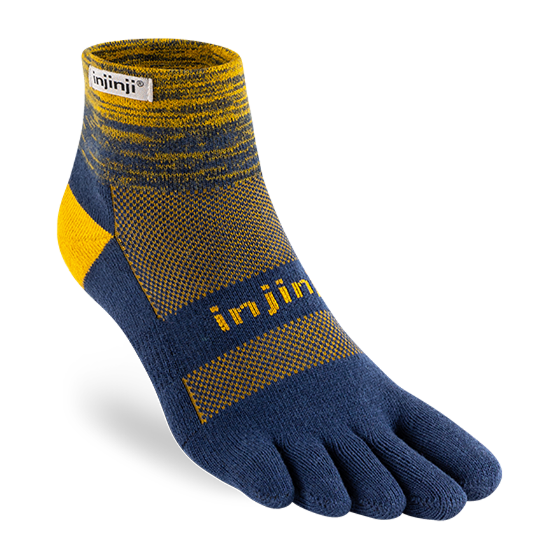 Injinji Trail Midweight Mini-Crew Socks in Moonlit