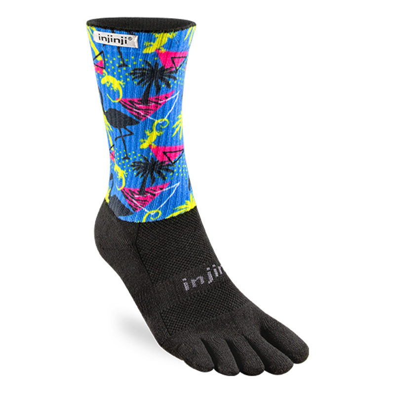 Injinji Performance Spectrum Trail MW Crew Running Sock in Paradise-2