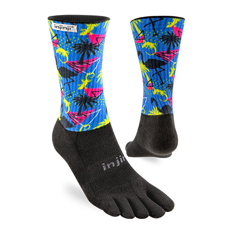Injinji Performance Spectrum Trail MW Crew Running Sock in Paradise
