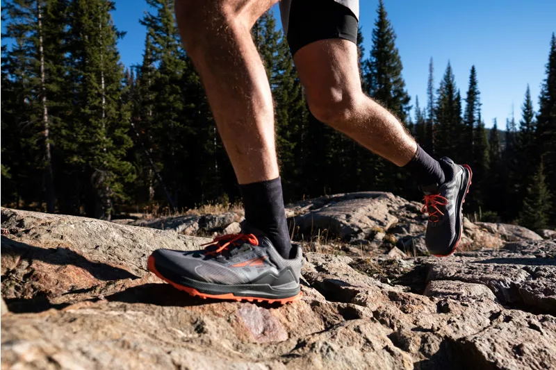 Altra Lone Peak Low ALL-WTHR 2 Men's Running/Hiking Shoe in Gray/Orange-4