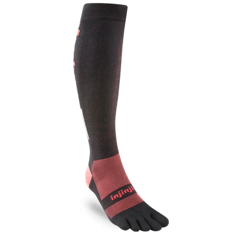 Injinji Ultra Compression OTC Running Sock in Black
