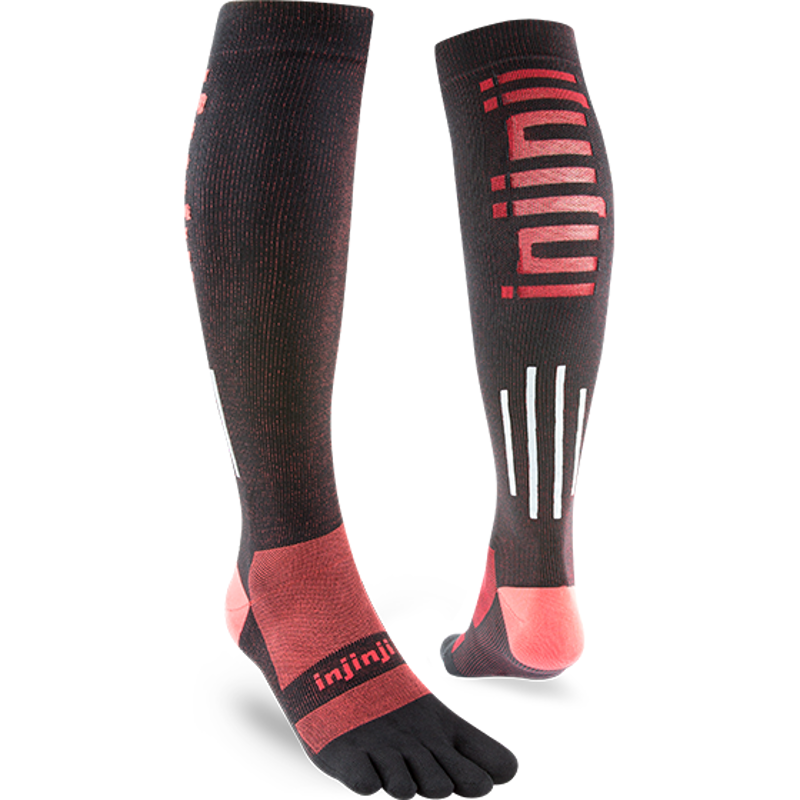 Injinji Ultra Compression OTC Running Sock in Black-1