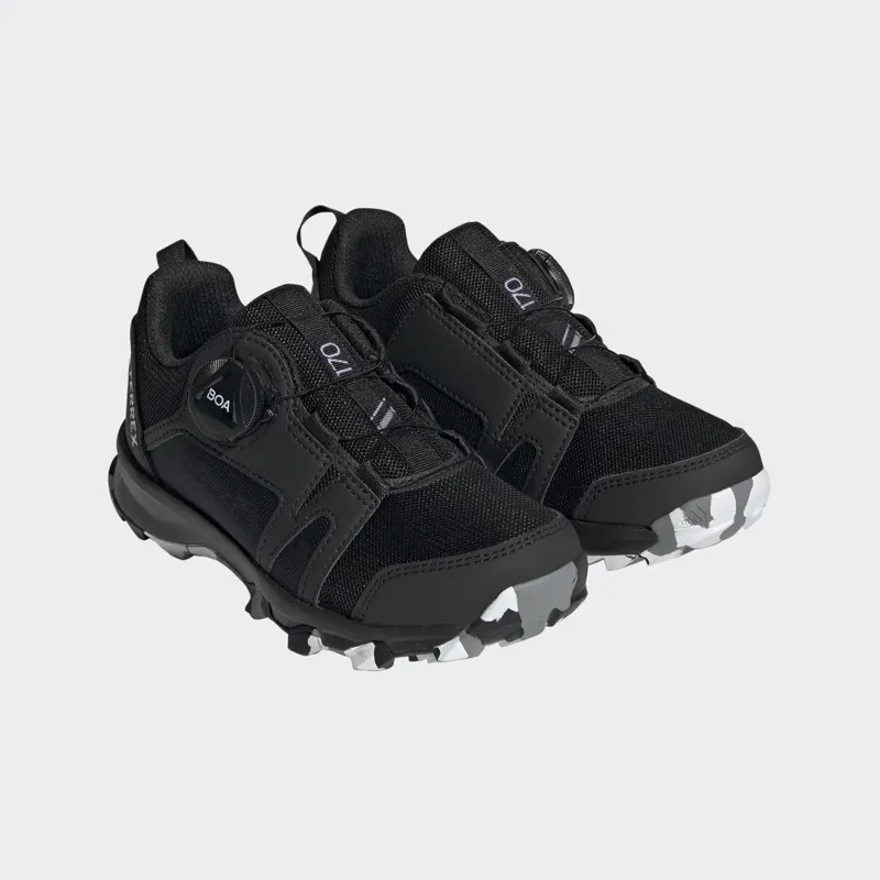 adidas Terrex Agravic Boa Kid's Trail Running/Walking Shoe in Core Black/Cloud White/Grey Three-2