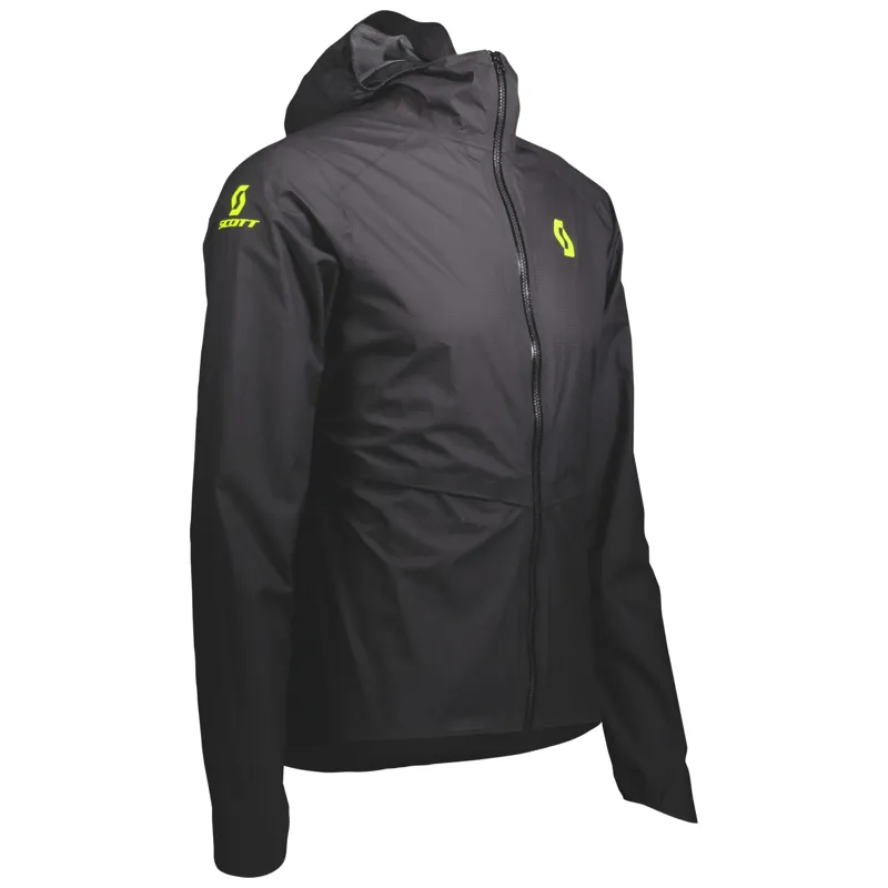 Scott RC Run WP Men's Waterproof Running Jacket in Black/Yellow-2