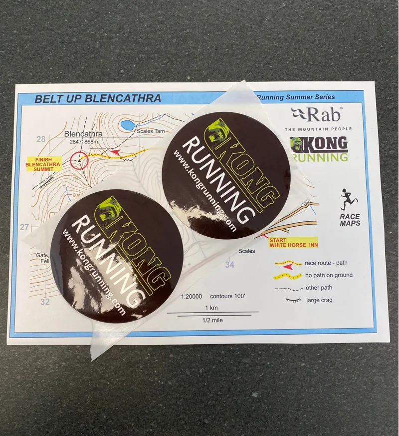 KONG Belt Up Blencathra Fell Race Map