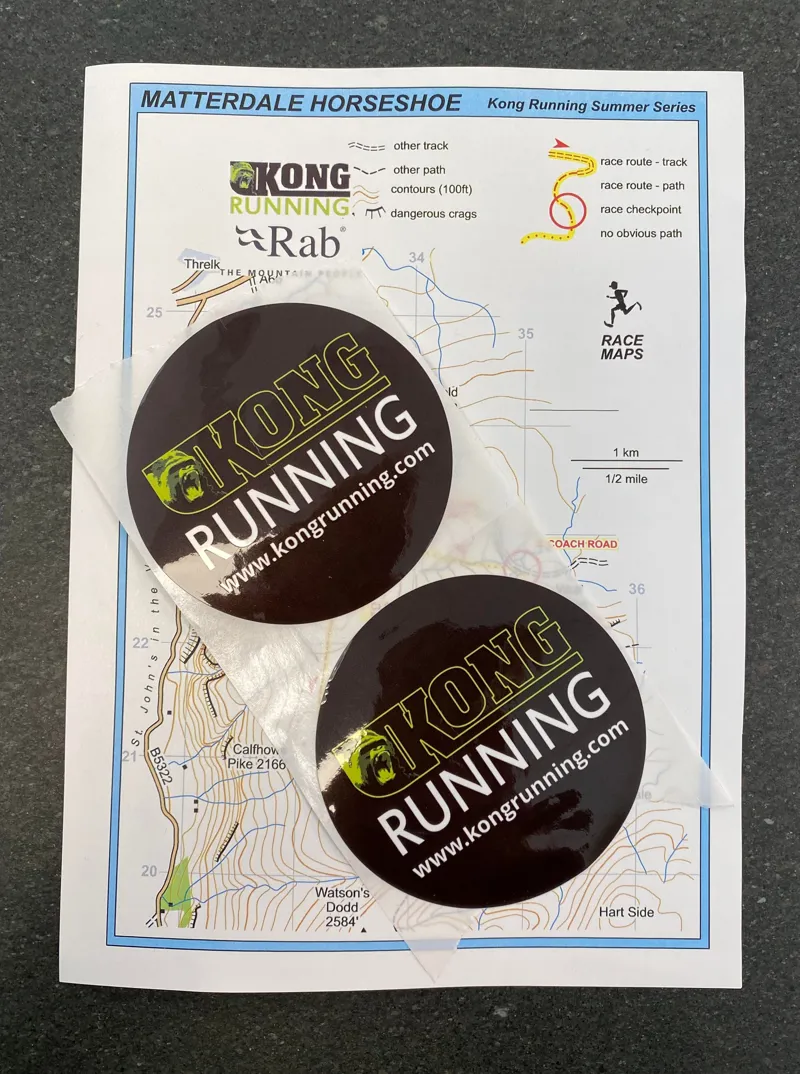 KONG Matterdale Horseshoe Fell Race Map