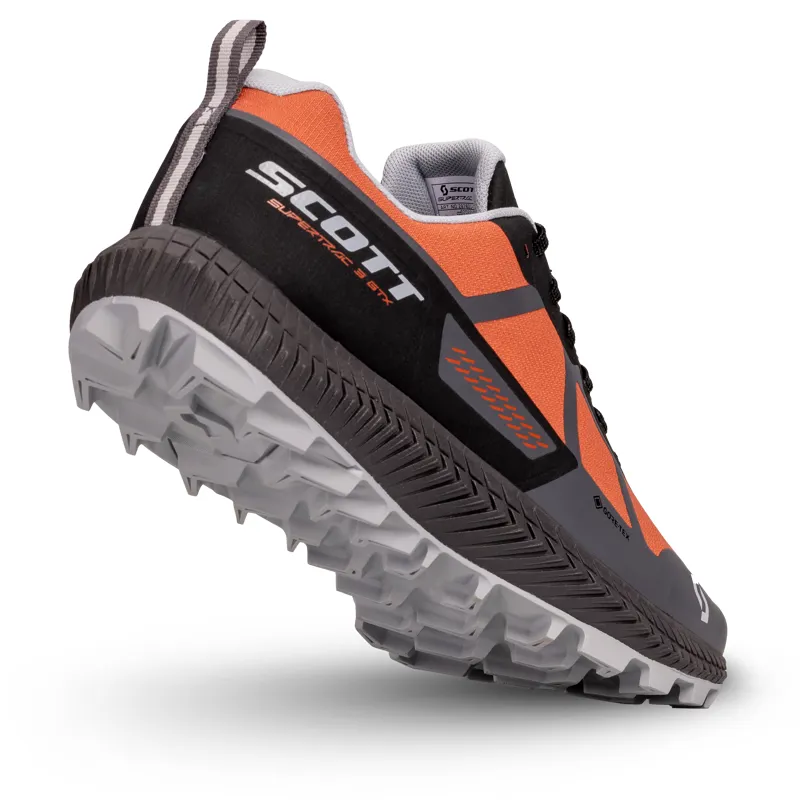 Scott Supertrac 3 GTX Men's Trail Running Shoe in Dark Grey/Braze Orange-4