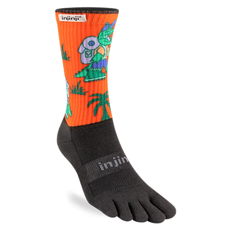 Injinji Artist Designed Trail MW Men's Crew Running Sock in Subtropical