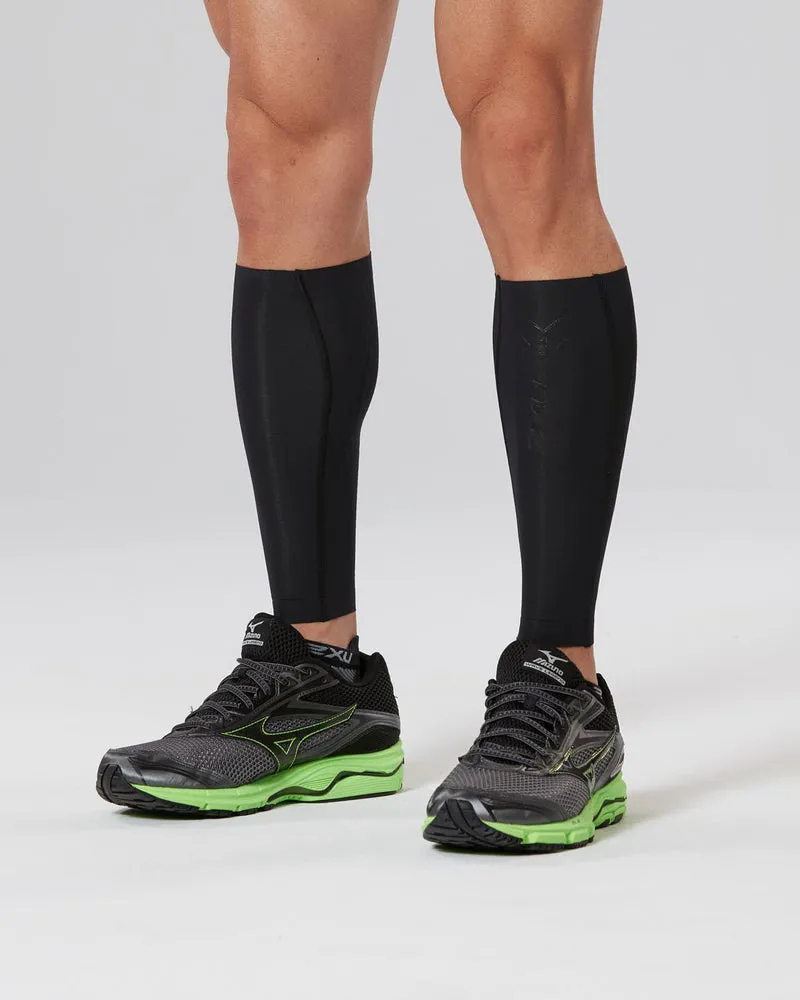 2XU Unisex Light Speed Compression Calf Guards in Black/Nero