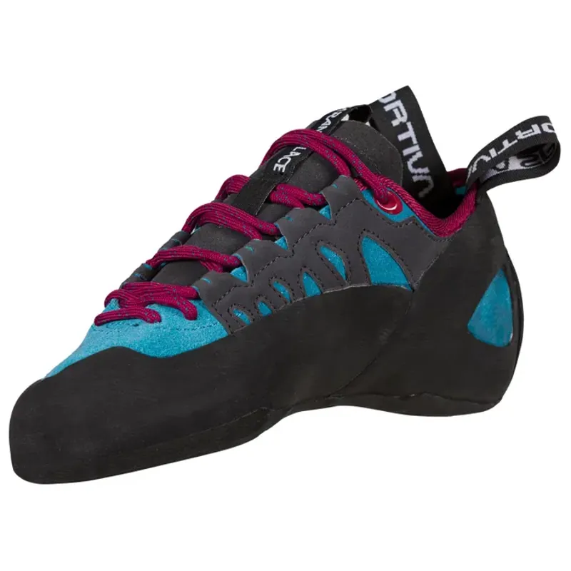 La Sportiva Tarantulace Women's Climbing Shoe in Topaz/Red Plum-3