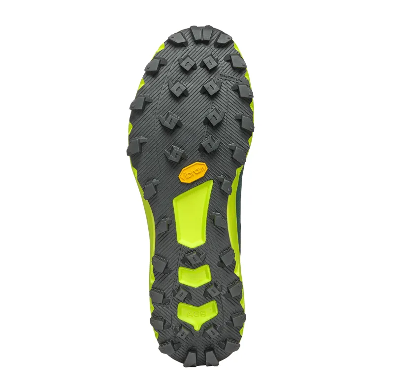 Scarpa Spin ST Men's Fell Running Shoe in Dark Green/Lime-1