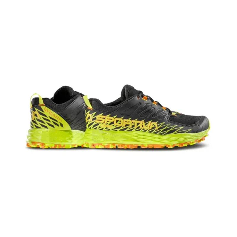 La Sportiva Lycan GTX Men's Trail Running Shoe in Black/Lime Punch-6