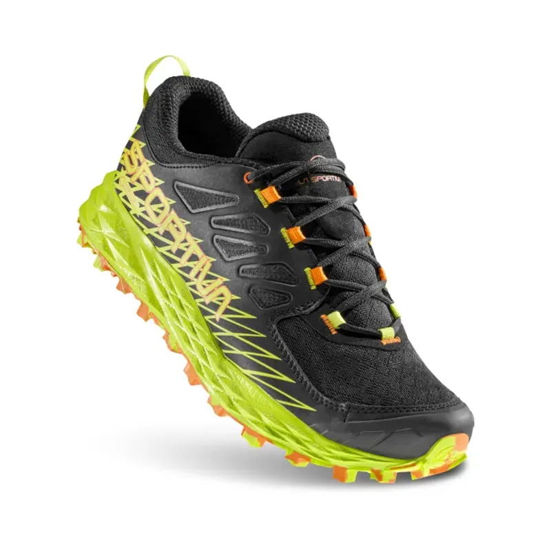 La Sportiva Lycan GTX Men's Trail Running Shoe in Black/Lime Punch-5