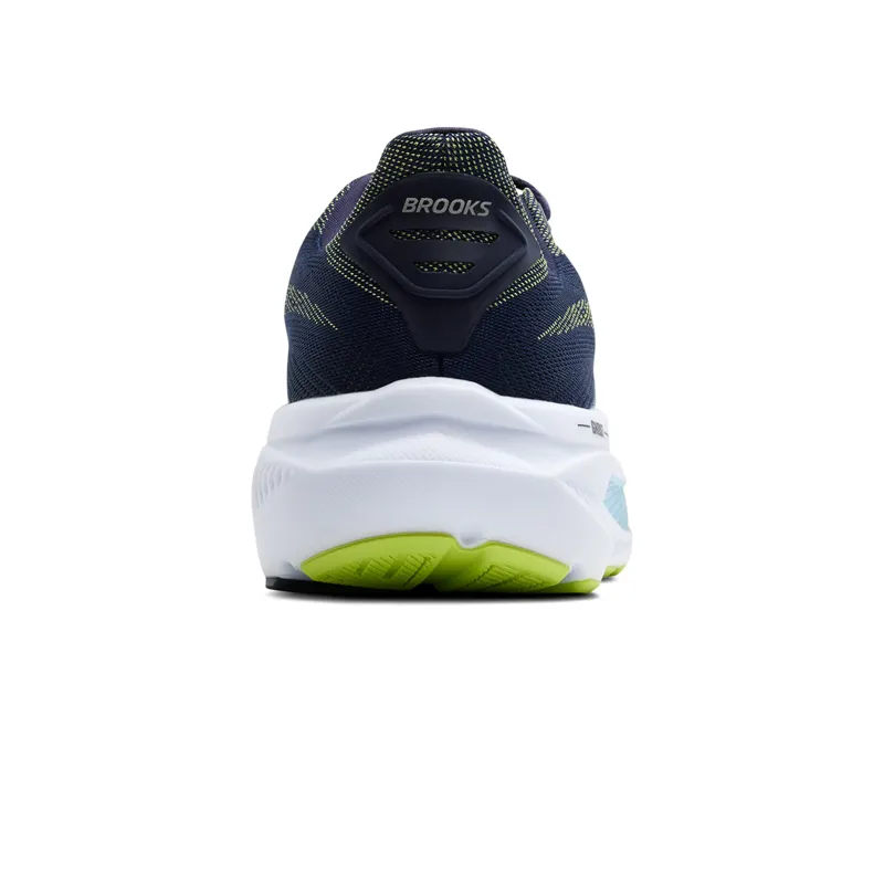 Brooks Ghost 17 Men's Road Running Shoe in Peacoat/Lime/Blue-5