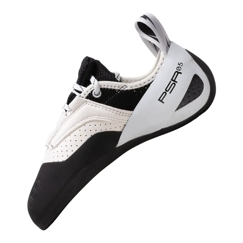 Evolv Defy Lace LV Unisex Climbing Shoe in White/Black-3