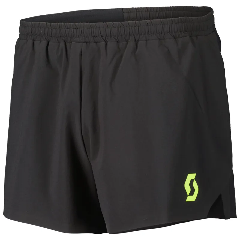 Scott RC Run Men's Split Running Short in Black/Yellow