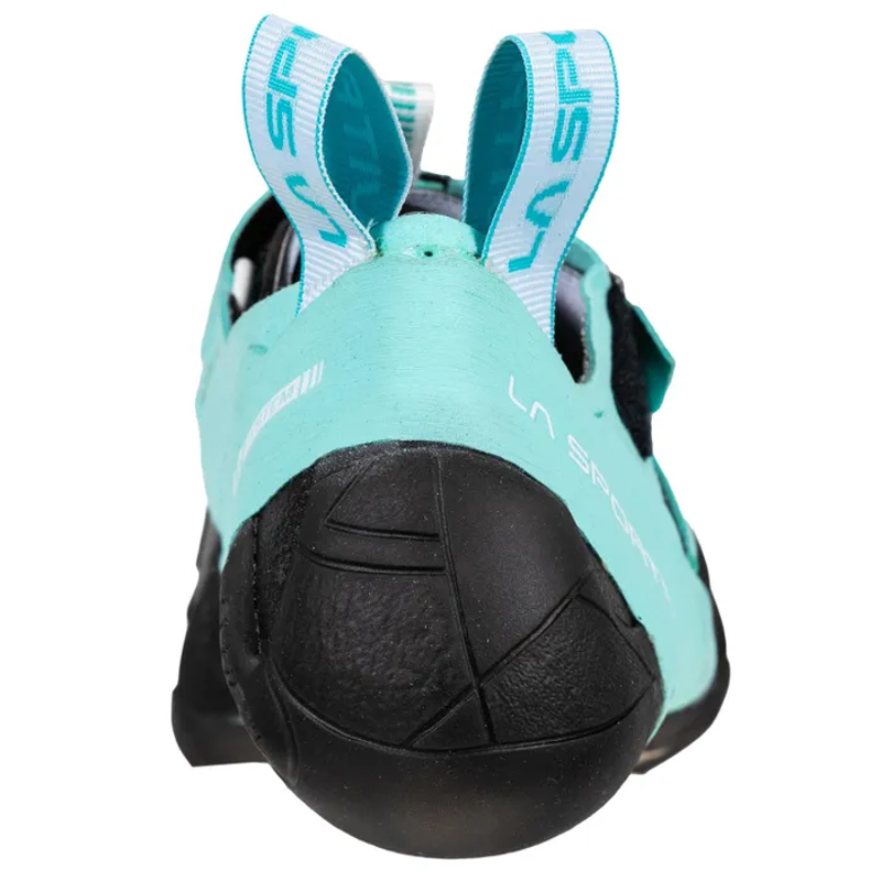 La Sportiva Skwama Vegan Women's Climbing Shoe in Carbon/Turquoise-4