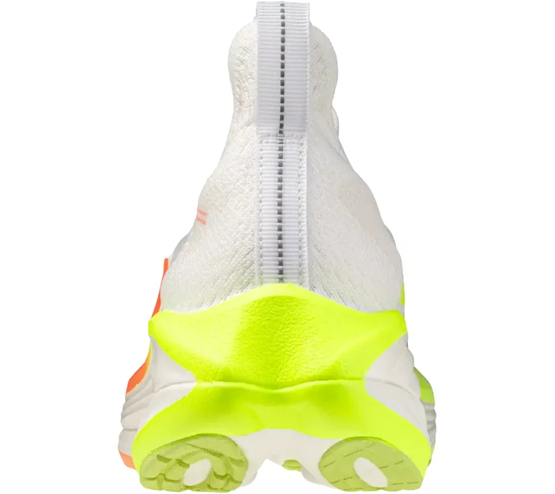Mizuno Neo Vista 3 Women's Road Running Shoe in White/Flamingo Coral/Lime Pulp-5