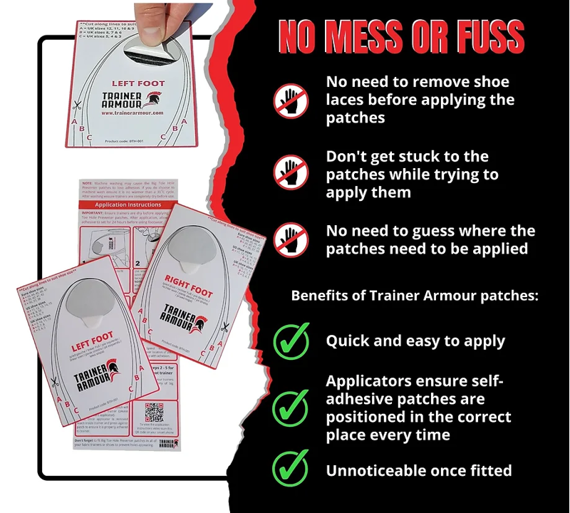 Trainer Armour Big Toe Hole Preventer Patches-2