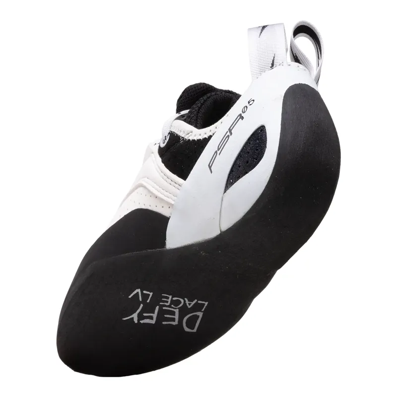 Evolv Defy Lace LV Unisex Climbing Shoe in White/Black-6