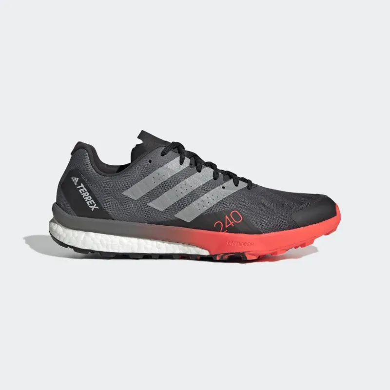 adidas Terrex Speed Ultra Men's Trail Running Shoe in Core Black/Matte Silver/Solar Red
