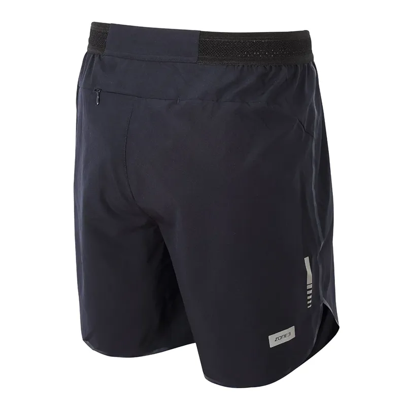 Zone3 Men's 7-inch Run Linerless Shorts in Navy/Silver-1
