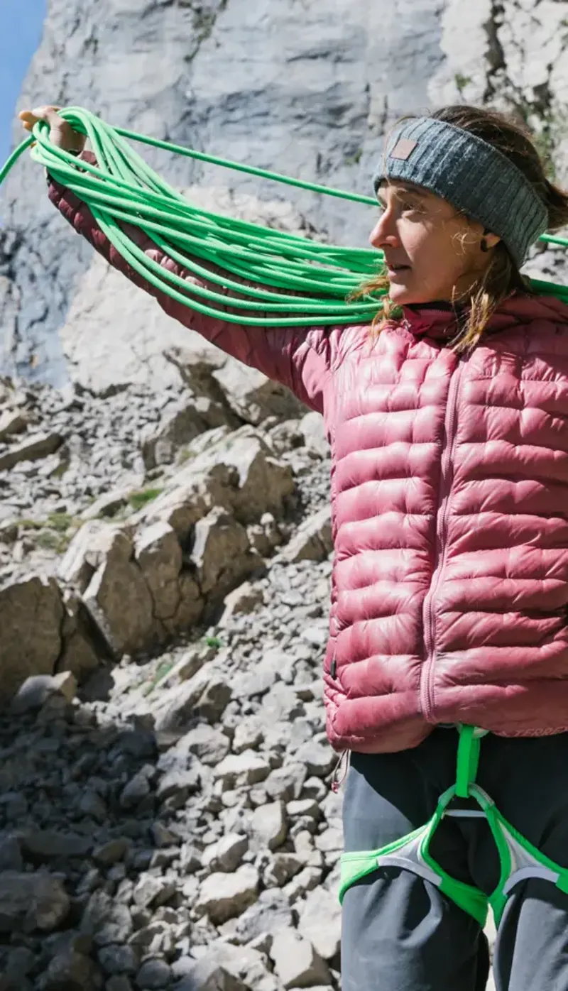 Edelrid Canary Pro Dry 8.6mm Climbing Rope in Neon Green-5