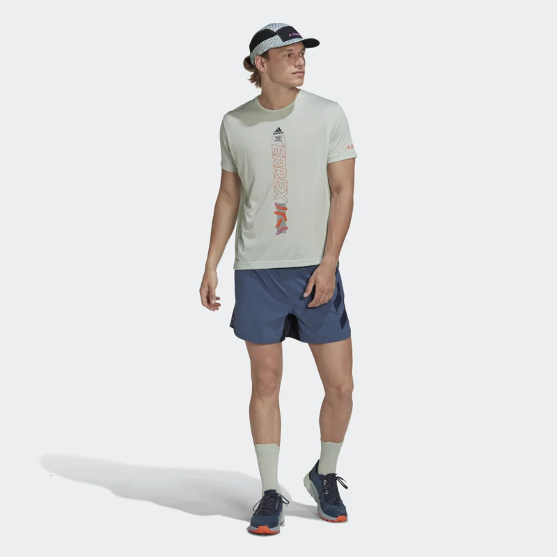 adidas Terrex Agravic Shirt Men's Running T-Shirt in Linen Green-8