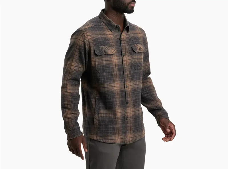 Kuhl Deviatr Shirt-Jac Men's Flannel in Driftwood-2